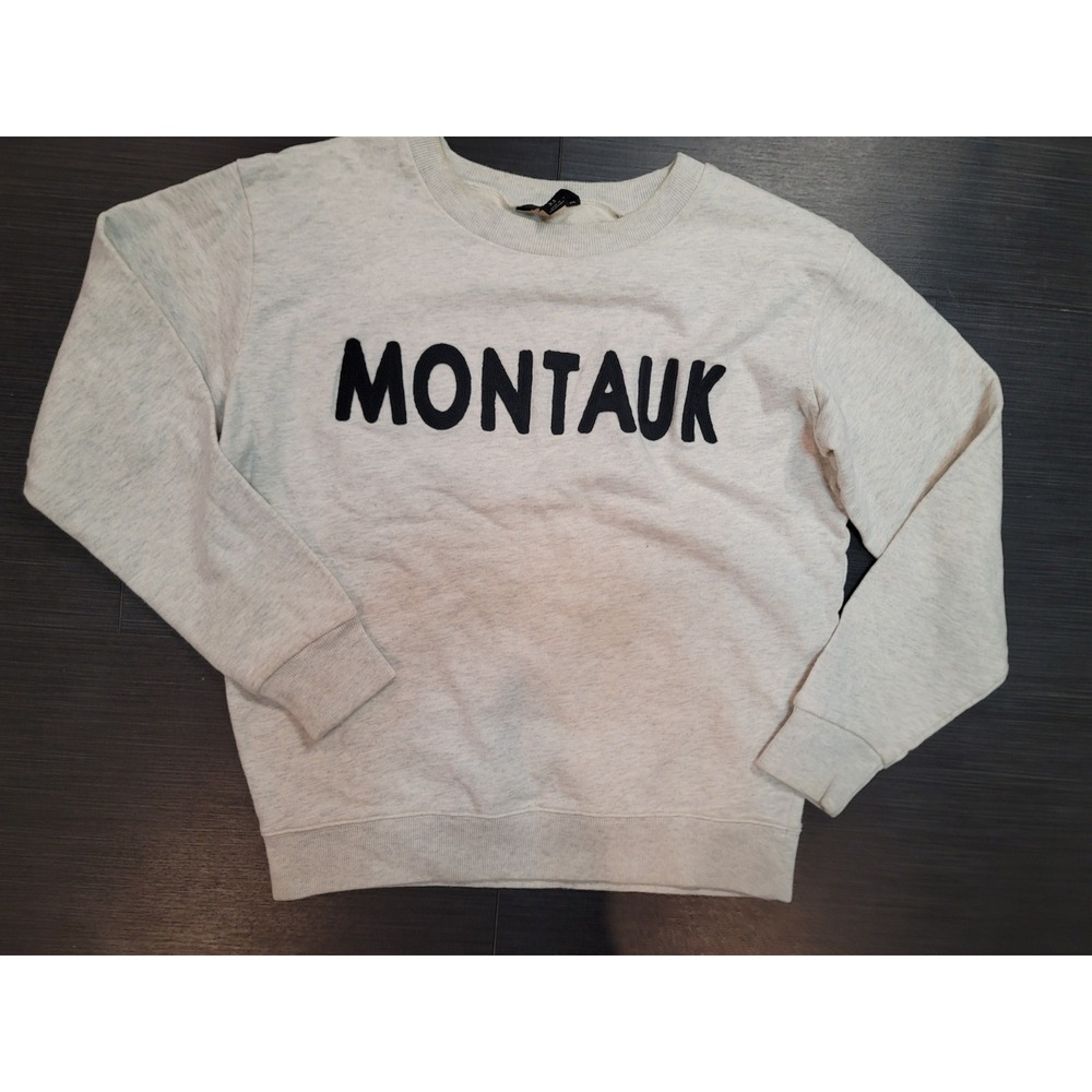 J Crew Sweatshirt womans XS beige Montauk crewneck heather gray